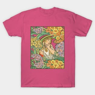 Mucha Lady (on pink) T-Shirt